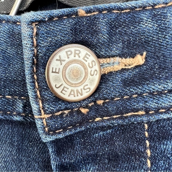 express CROPPED SKINNY DISTRESSED WOMEN'S JEANS - Picture 7 of 12